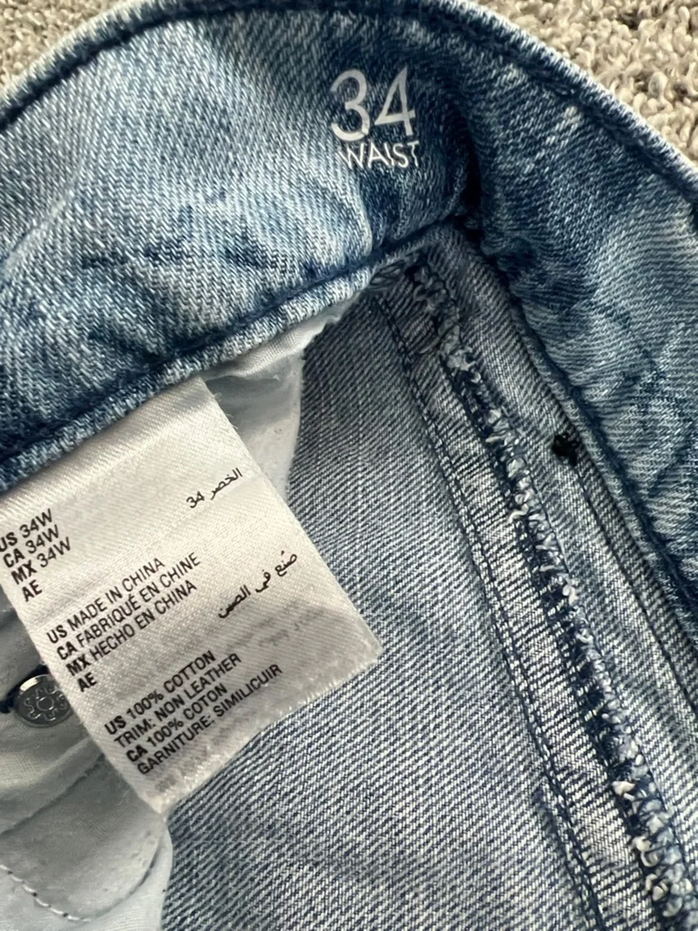 I.N.C. International Concepts Men's Slim-Straight Checkered Denim Jeans - Sz 34W - Picture 11 of 15